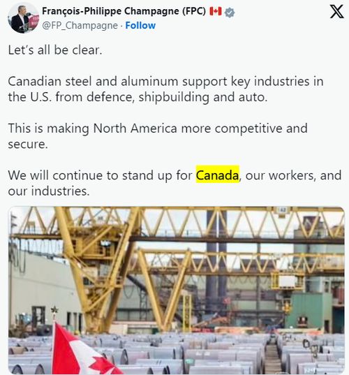 特朗普宣布将对加拿大钢铝关税提高至50%，贸易战一触即发