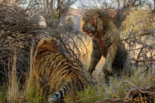 老虎被“晚饭”大鹅逼到角落：一场不可思议的较量