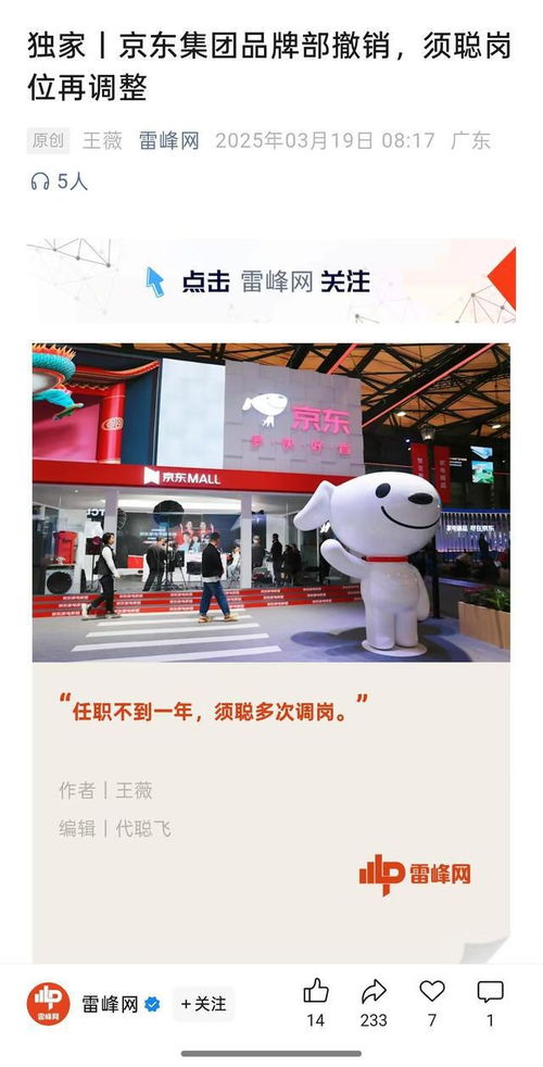 京东撤销品牌部背后：精简还是战略调整？