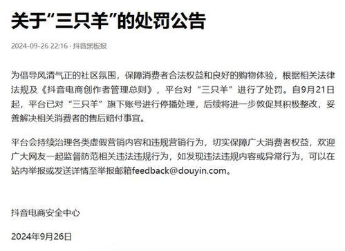 三只羊公司缴纳罚没款6894.95万元：一场直播带货的风波与反思