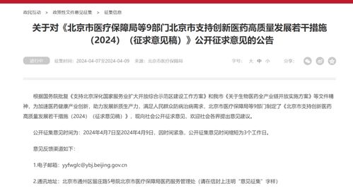 北京32条创新医药高质量发展措施：个人见证与思考