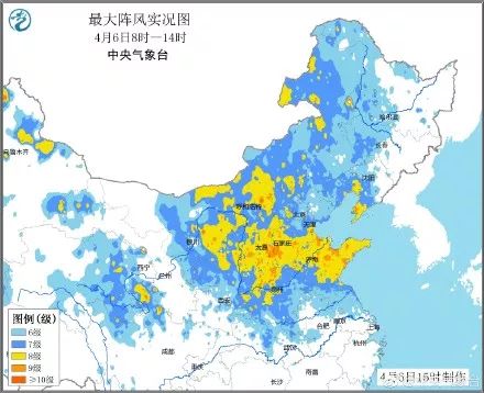 从全国最大阵风实况图看哪风力最大