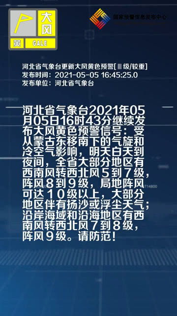 河北省大风红色预警来袭，如何应对极端天气？