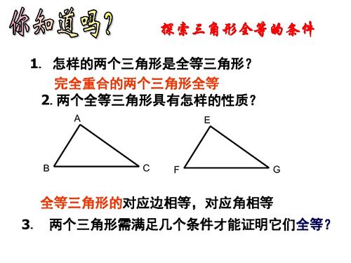 认识三角形全等，从零基础到轻松掌握