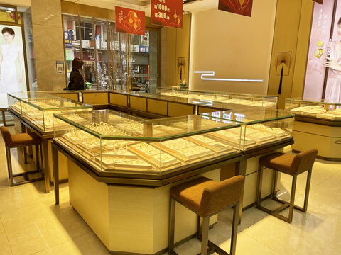 黄金饰品柜台