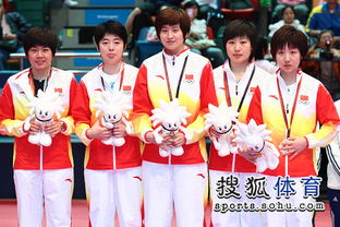 中国女乒团队合影