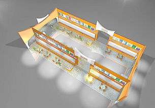 摆放整齐的书籍展示台