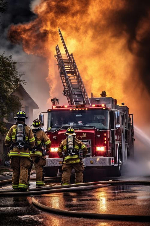 消防员在扑灭一场由干旱引发的山火