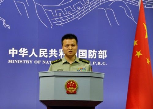 国防部发布会现场