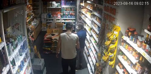 市场内的监控画面