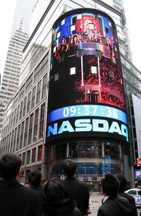 纳斯达克交易所大屏幕