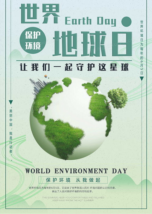地球环境保护的宣传海报
