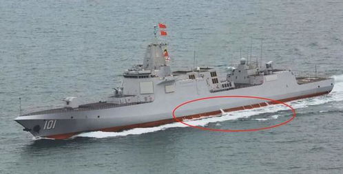 驱逐舰侧面特写