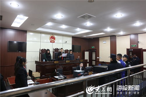 法院审判现场的照片