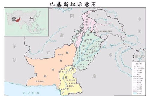 一张地图展示印度和巴基斯坦