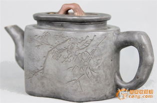 锡包紫砂壶特写