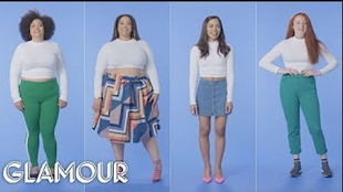 不同体型女性试穿同款衣服对比