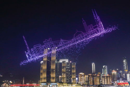 无人机表演夜景