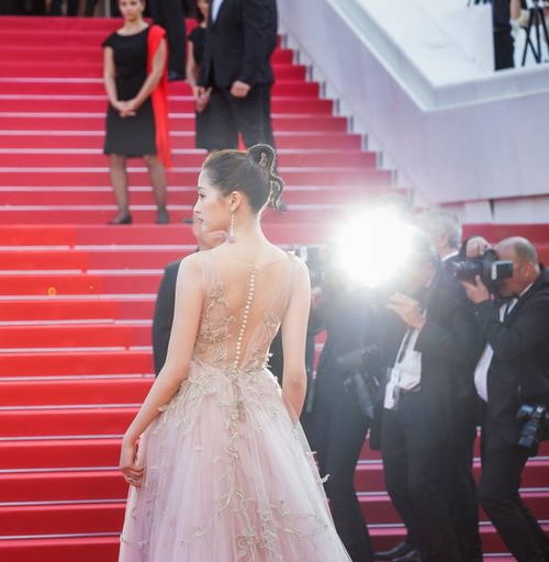 关晓彤戛纳红毯造型