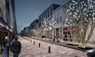 整改后的街道景象