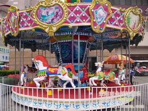 一片绚丽的游乐设施