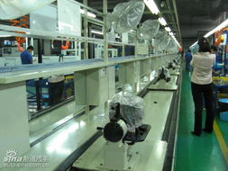 工厂内忙碌的生产线