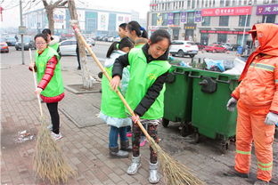 环卫工人清扫街道