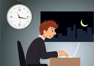 努力工作的年轻人