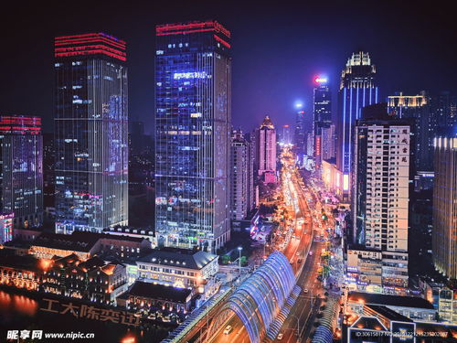 金融街夜景图展示