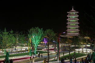 夜晚的核电站全景