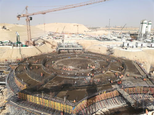 中国企业在沙特建设工厂现场