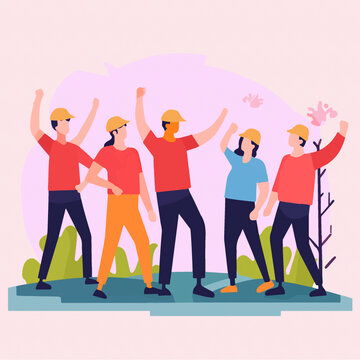 五一节日主题插画图片