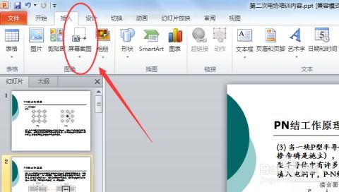 项目会议中的演示PPT截图