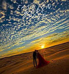 黄昏中的摄影师与老人