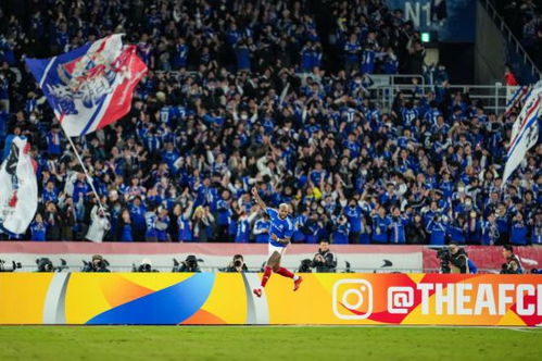 横滨水手球员庆祝进球