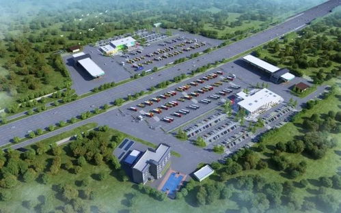 高速服务区实景图