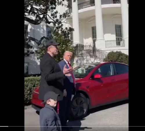 马斯克在白宫外接受记者采访