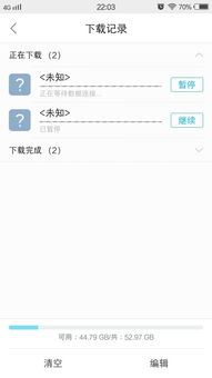 用户在非官方商店下载APP时的界面截图