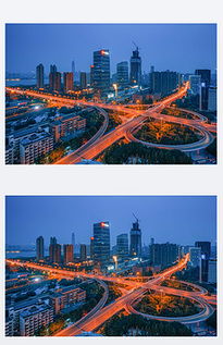 城市夜景灯光璀璨