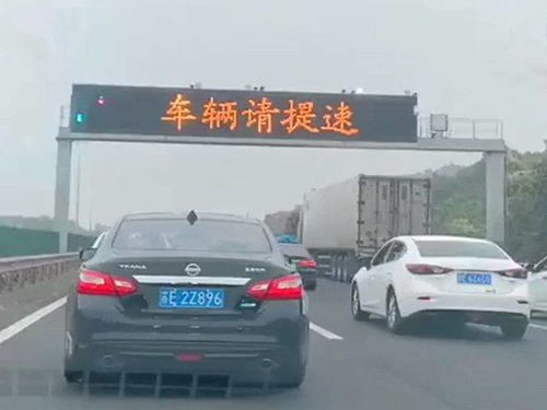 高速免费提示牌特写