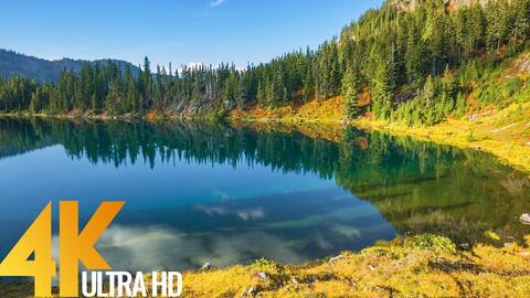 雨后山间清新宁静的景色