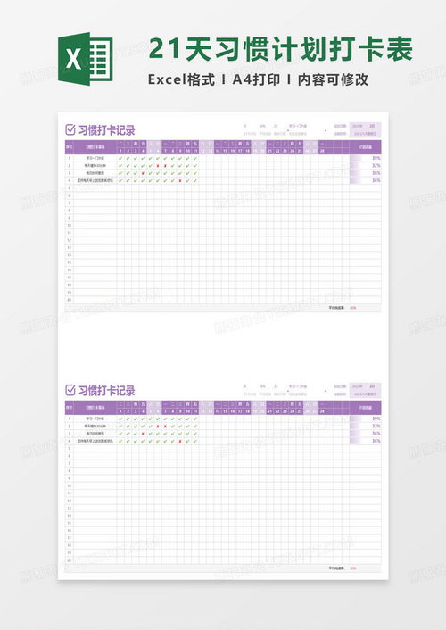 习惯打卡日历记录图