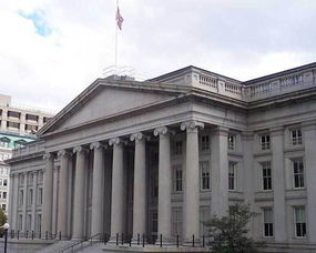 美国财政部大楼外景