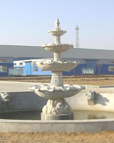 银色莲花雕塑与景观石实景图