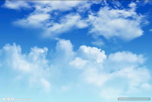 蓝天白云下的儿童笑脸