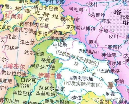 印控克什米尔地区地图