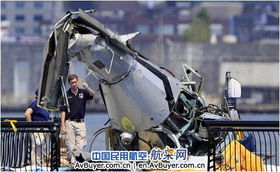 纽约哈得孙河直升机坠毁现场图片