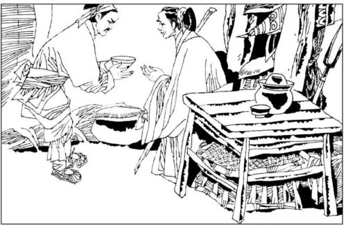 田七郎在给村民看病