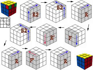 一位老年人正在学习还原魔方