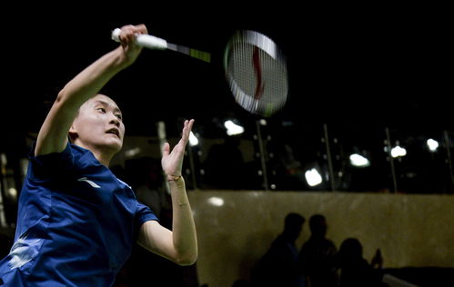 陈雨菲在比赛中奋力回球